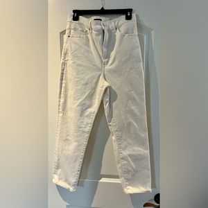 Express Slim Super High Rise  Winter White - Size 10